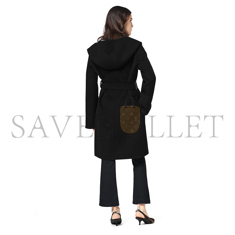 LOUIS VUITTON HOODED WRAP COAT 1A4PEA